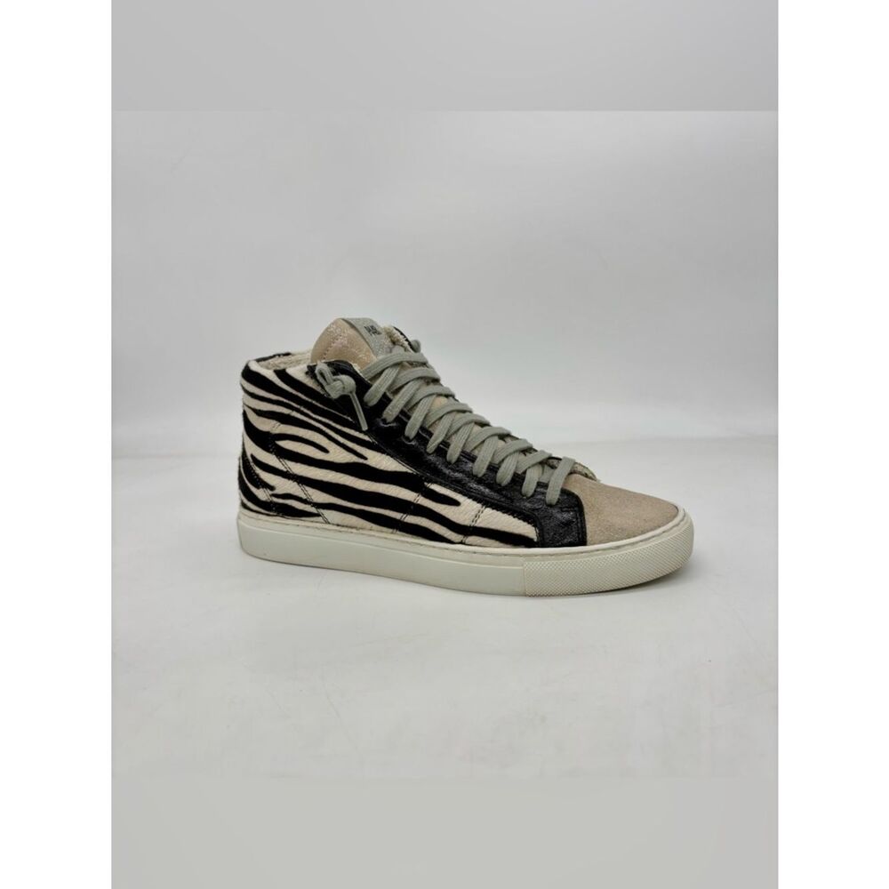 P448 Zebra Glitter High Top
